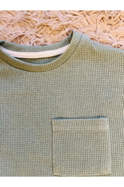 enes baby Waffle Fabric Tshirt Shorts Male Child 2 Pcs Set