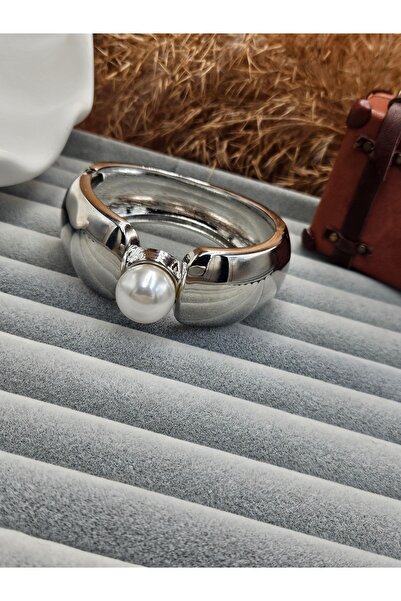 AURALI Women's Steel Handcuffs, with Pearls