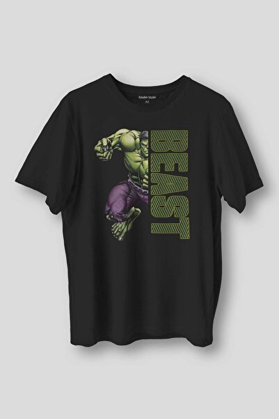 Kendim Seçtim Gym The Beast Hulk Fitness Sports με εμπριμέ μαύρο μπλουζάκι Un...
