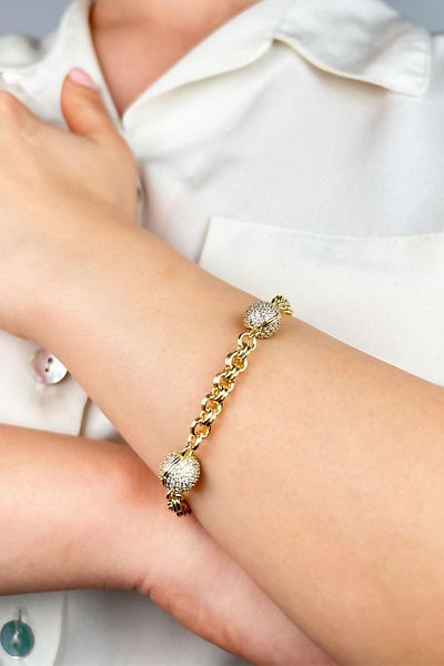 Sose Moda Xuping Socialite Vip Eye and Bracelet Set - Gold