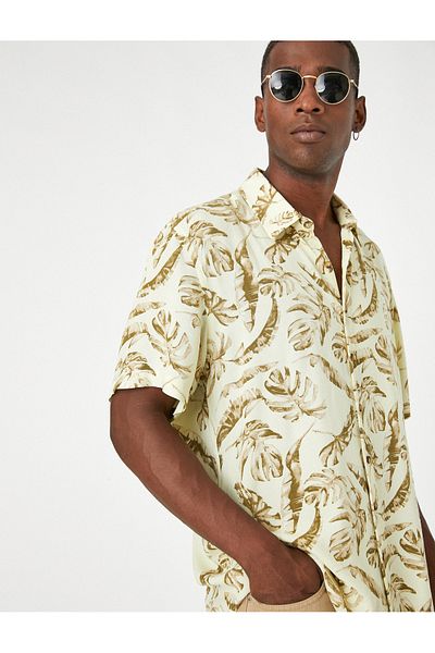 Koton Kurzarmhemd mit Blumenmuster