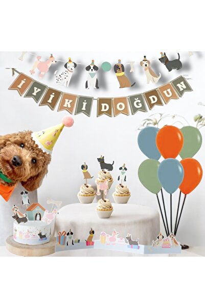 Partifabrik Köpek Arkadaşlarımız Temalı Doğumgünü Partisi Seti