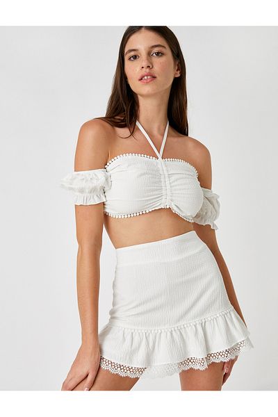Koton Μπλούζα Crop Halter Neck