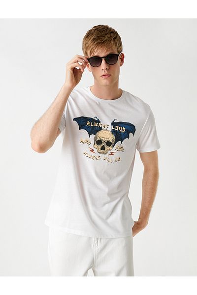 Koton T-Shirt mit Totenkopf-Print