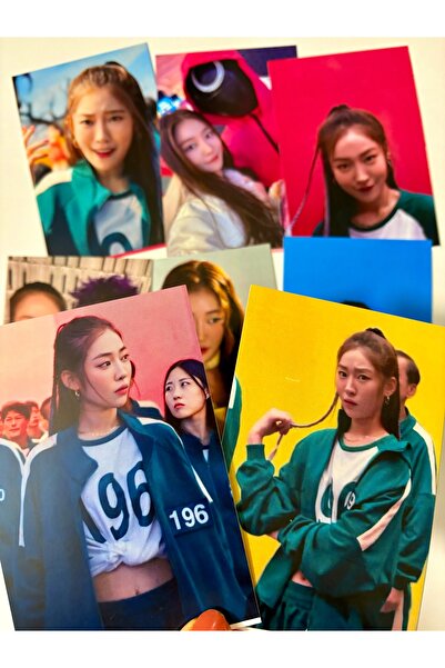 Pankart Evi 8 bucăți Song Ji-woo - Squid Game Player 196 Set de cărți decorat...