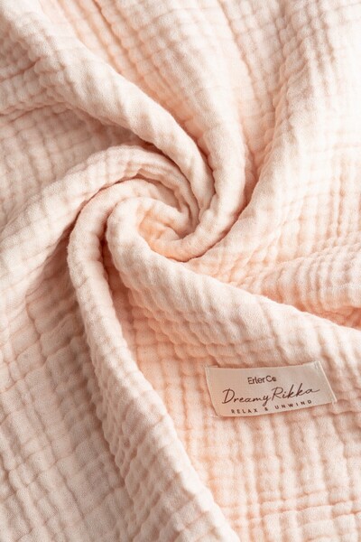 Rikka Home 100% Cotton 4Layers Muslin Bedding and Sofa Throw Cover-Oeko-Tex Certificate,Meditation/Tv Blanket150X200 cm
