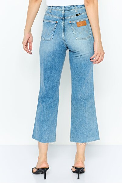 WRANGLER Women Mom Fit Washed Stretchable Jeans, Blue