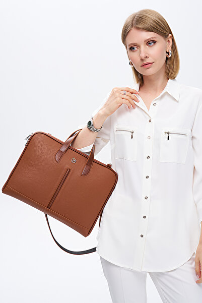 MORCA حقيبة حمل كمبيوتر محمول ماك بوك اير برو 13-14 بوصة - تان