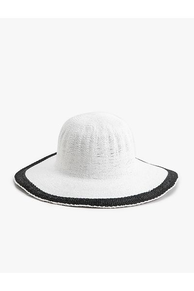 Koton Ψάθινο καπέλο Trilby Λεπτομέρεια κορδέλας με υφή