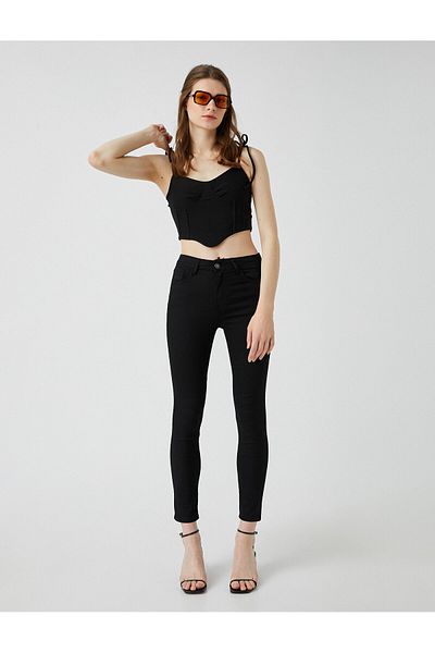 Koton Blugi Slim Fit Talie Înaltă - Blugi Skinny Fit