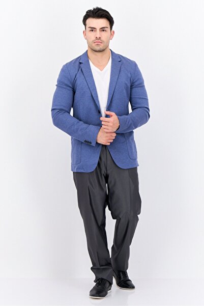 Hugo Boss Men Regular Fit Heather Semi-Formal Blazer, Slate Blue