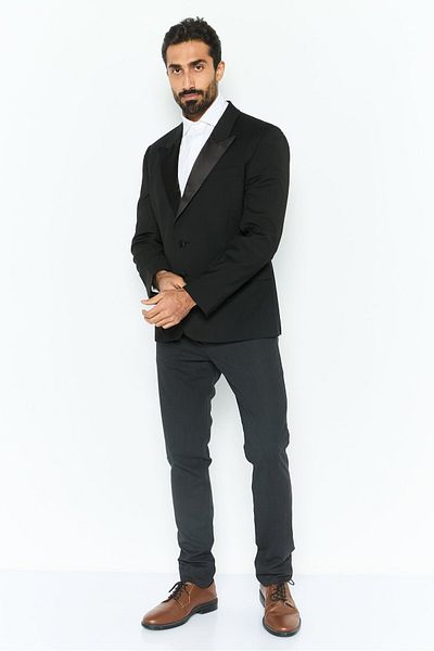 Asos Design Men Slim Fit Solid Formal Blazer, Black