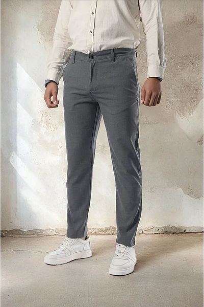 OHEPMODA Italian Style Slim Fit Lycra Fabric Men's Linen Pants