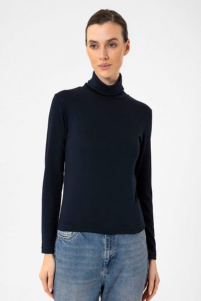 Antioch Navy Blue Women's High Top Knitwear Sweater