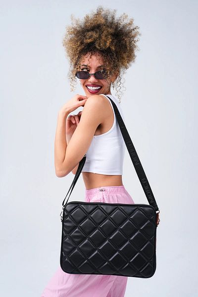MORCA Quilted Laptop Case 15 & 16 Inch Black