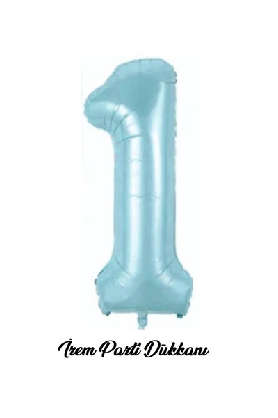 İrem Parti Dükkanı بالون أرقام أزرق عمر سنة واحدة 76 سم 34 بوصة