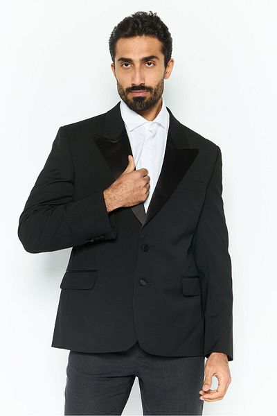 Asos Design Men Slim Fit Solid Formal Blazer, Black