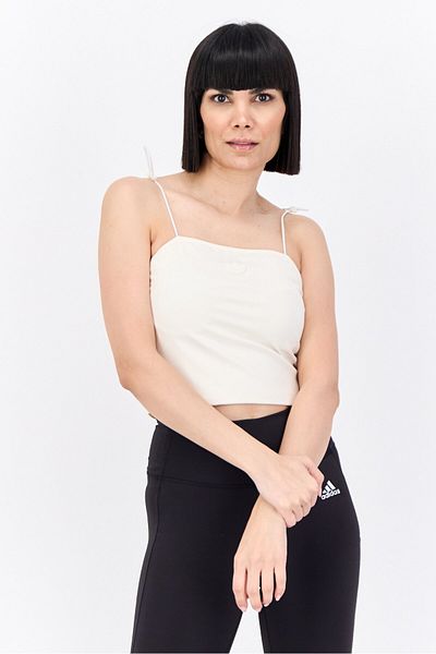 adidas Women Sportswear Fit Sleeveless Training Tank Top, Off White