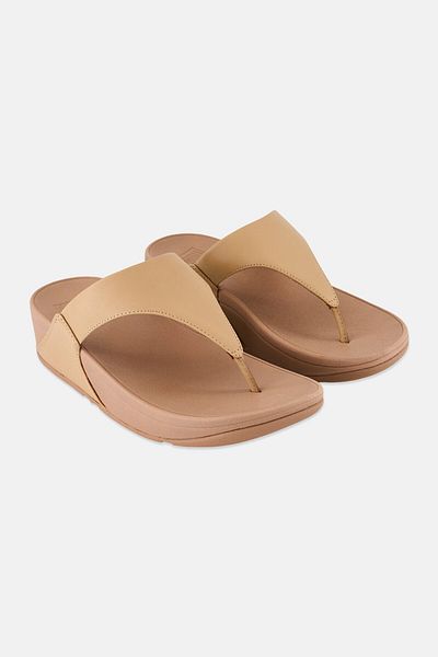 Fitflop صندل لولو نسائي من الجلد سهل الارتداء، لون بيج