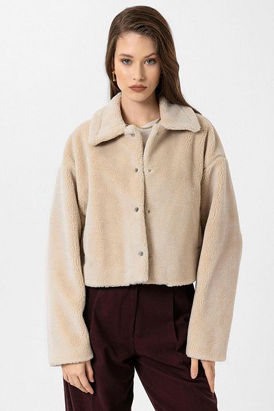 Antioch Beige Women's Soft Textured Coat