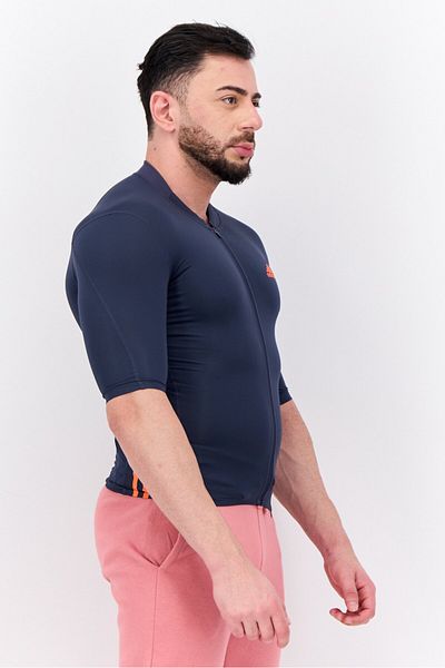 adidas Men Sportswear Fit Short Sleeve Outdoor Jersey, Navy