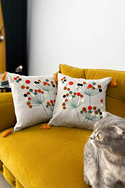 e-Bizz Store Калъфка за възглавница с бродерия от 2 части