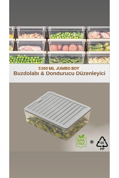 VİZYON Deep Freezer Storage Container Refrigerator Organizer Ice Box Container Microwave Container