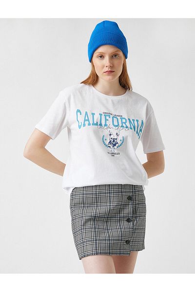 Koton Γυναικείο T-Shirt εκρού 2SAL10260IK