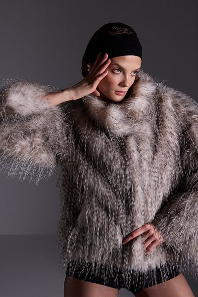 Açelya Okcu Premium Mars Faux Fur Women's Coat