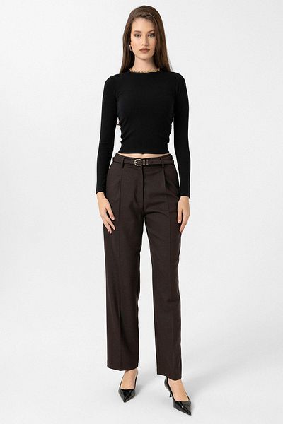 Antioch Coffee Women's High Waist Pleated Pants