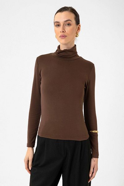 Antioch Brown Women's High-Rise Knitwear Sweater