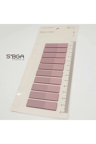 sibga tasarım Colorful Transparent Dusty Rose Postit - Bookmark Sticker Note Paper