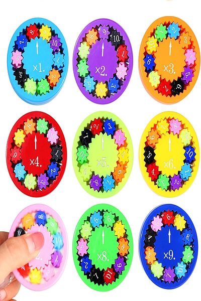 Hyd 20 Pcs Math Wheel Fidget Spinner Stress Wheel Four Process Learning Educational Toy