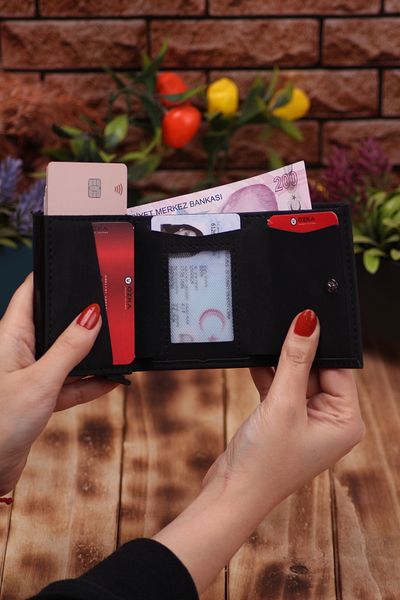 Ozka Leather Collection Dear Pack - Long Wallet with Phone Compartment, Card Holder Wallet with Automatic Mechanism