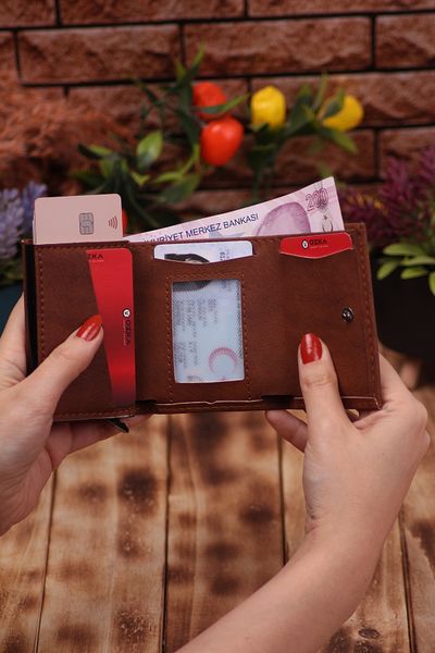Ozka Leather Collection Dear Pack - Long Wallet with Phone Compartment, Card Holder Wallet with Automatic Mechanism
