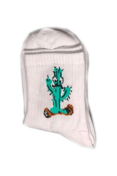 DEFNADA College Girl Cactus Patterned Socks