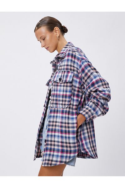 Koton Oversize Lumberjack Shirt with Pockets