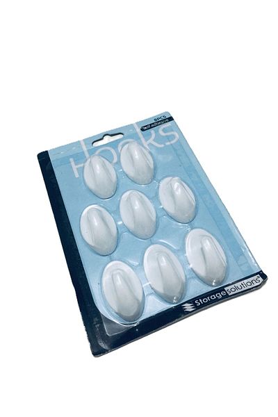 Excellent Houseware 8 τεμάχια οβάλ αυτοκόλλητη κρεμάστρα μπάνιου για πετσέτες, κρεμάστρα ρόμπας Ισχυρή κολλητική κρεμάστρα πολλαπλών χρήσεων