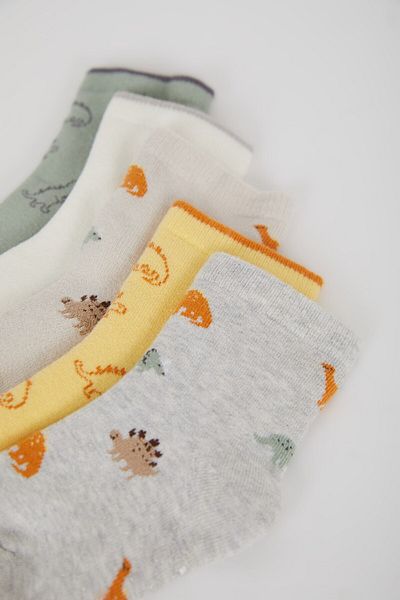 DeFacto Baby Boy Anti-Rutsch-Sohle 5 Stück Baumwolle Frottee Socken D2463A5NS