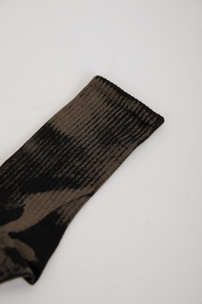 DeFacto Nahtlose, lang gestrickte Herren-Tennissocken aus gekämmter Baumwolle mit Batikmuster E7865axns