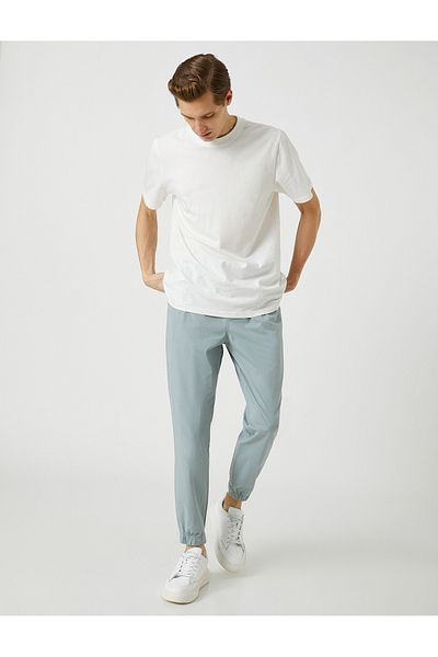 Koton Chino Jogger Pants Lace Waist Pocket Detailed Cotton