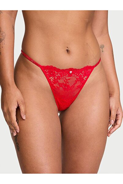 Victoria's Secret Twinkle Strap Lace V-String Panties