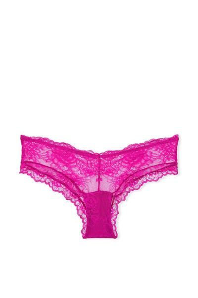 Victoria's Secret Deep Leg Cut Cheeky Panties with Rose Lace