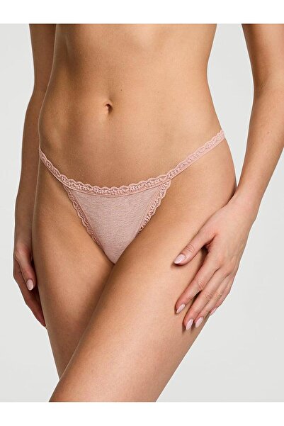 Victoria's Secret Chiloți cu dantelă cu detaliu în formă de V