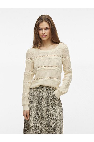 VILA Strickpullover Rundhals