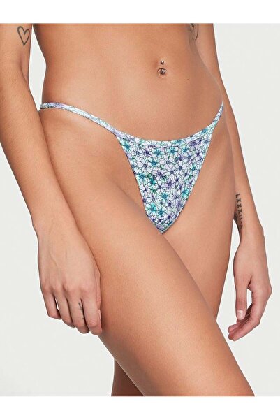 Victoria's Secret Chiloți flexibili din bumbac cu șnur în formă de V