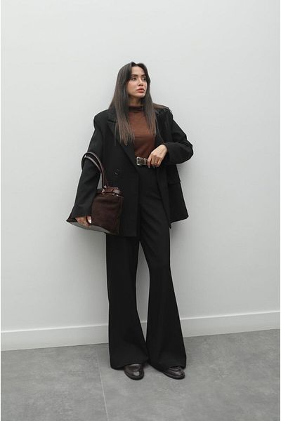 Havoş Black Aisha Blazer Jacket Pants Set