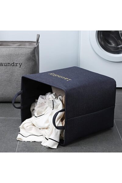 COOYA Laundry Basket, Clothes Organizer,Ergonomic Handles,with cotton linen and inner waterproof coating