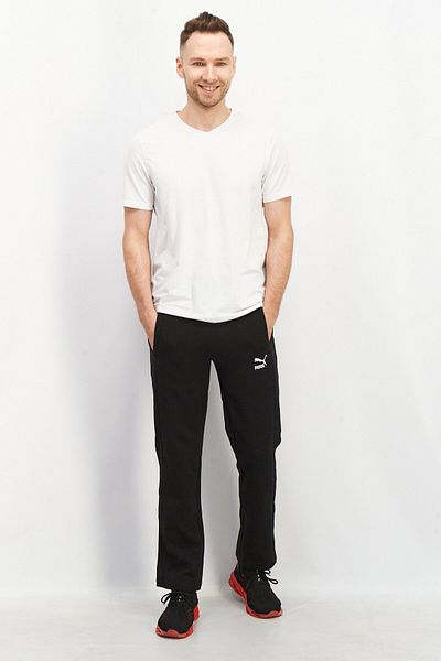 Puma Men Sportswear Fit Embroidered Logo Sweatpants, Black