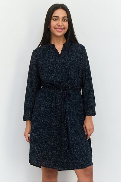 Selected Femme Women Allover Printed Mini Dress, Dark Navy